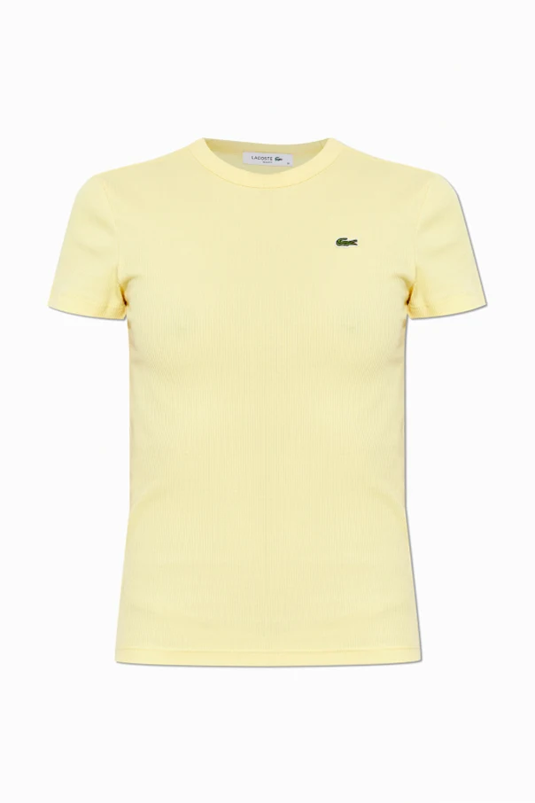 YELLOW  Ribbed fitted t-shirt