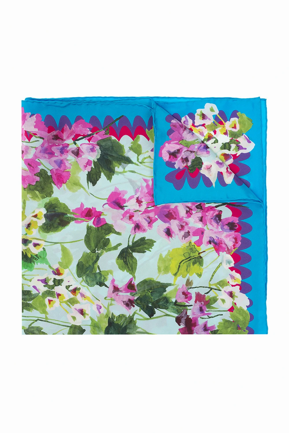 Silk shawl with floral motif
