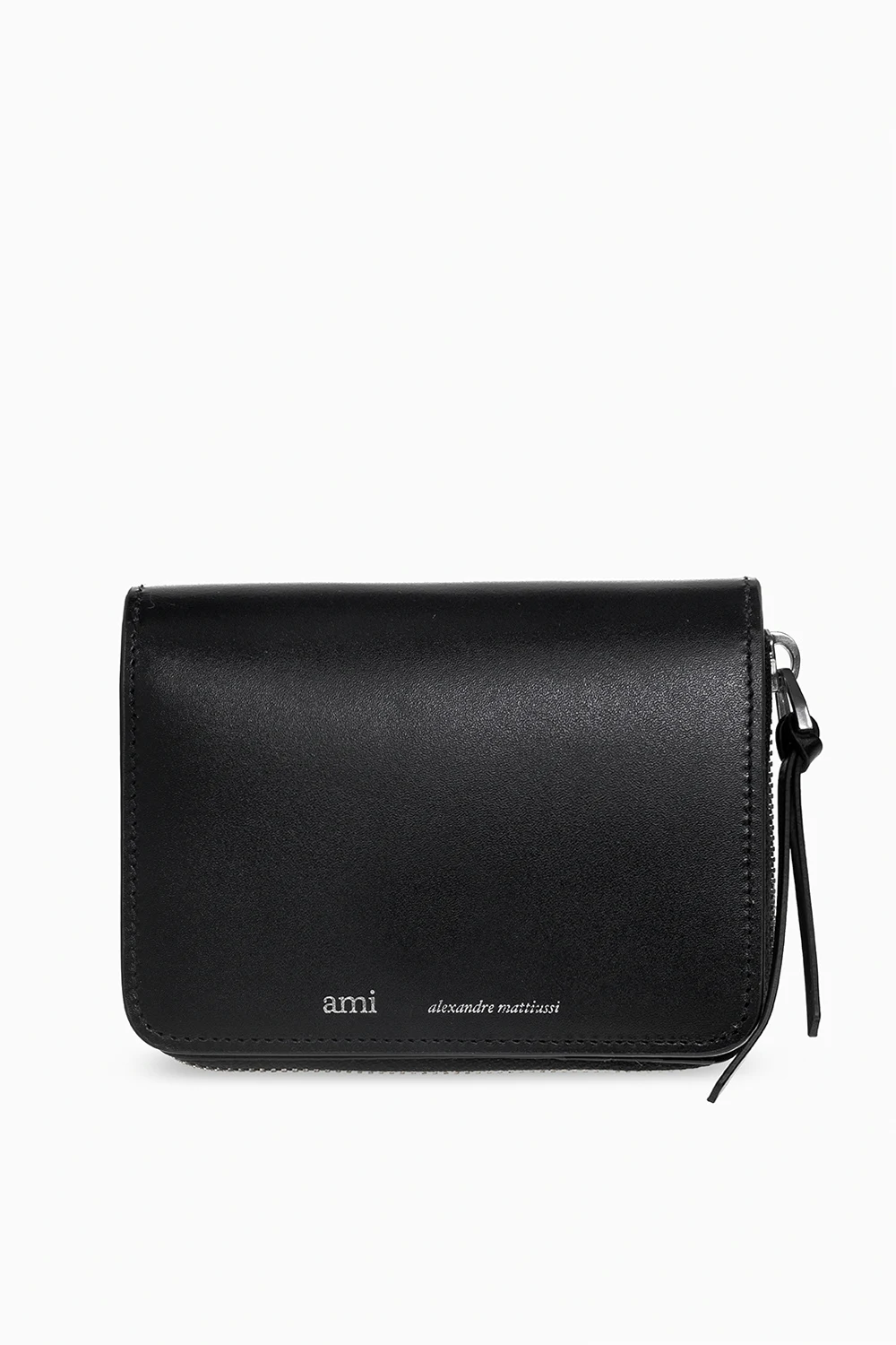 Leather wallet with logo