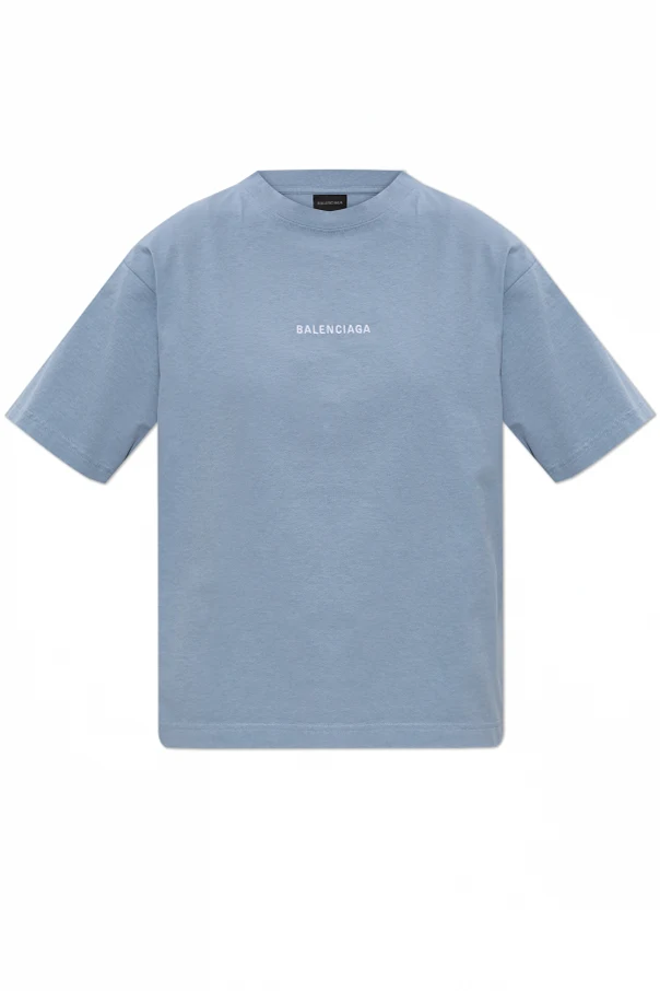 NIEBIESKI T-shirt z wyszytym logo