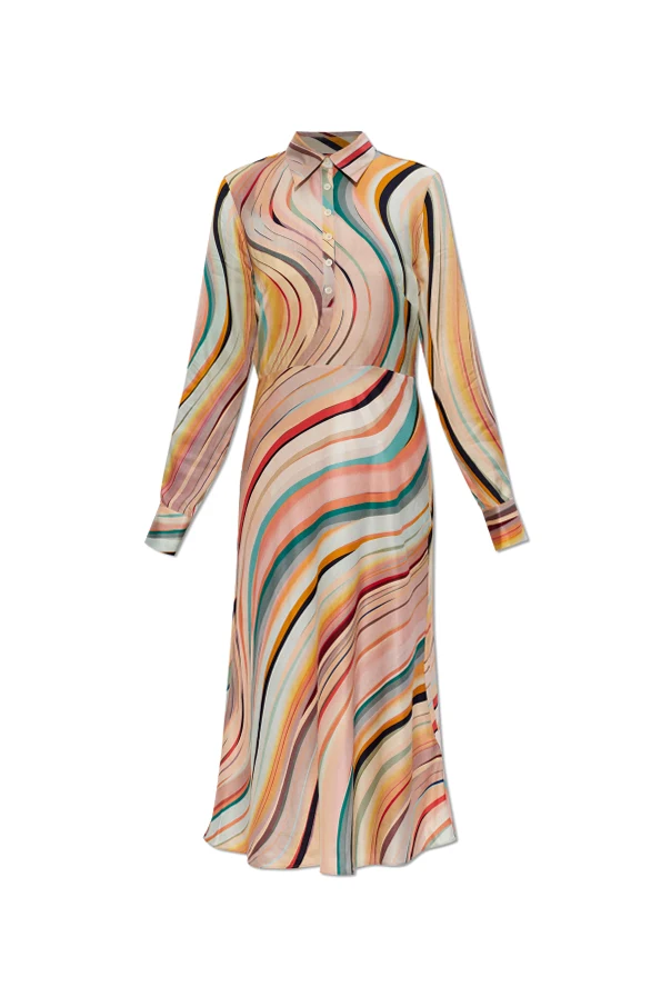 MEHRFARBIG Kleid mit Streifenmuster