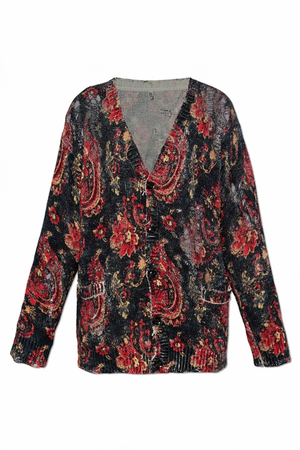 MEHRFARBIG Cardigan mit Vintage-Effekt