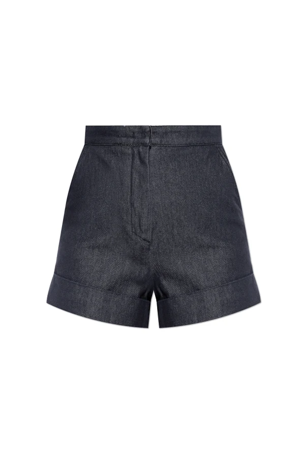 NAVY BLUE "Calca" denim shorts