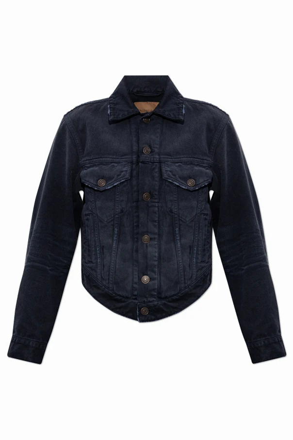 MARINEBLAU Jeansjacke mit Taschen