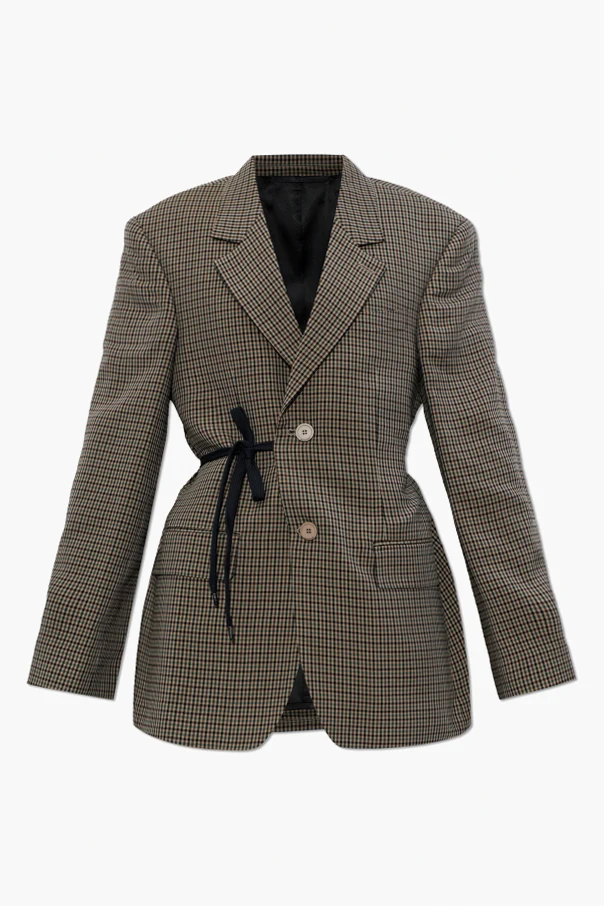 BROWN Plaid Pattern Blazer
