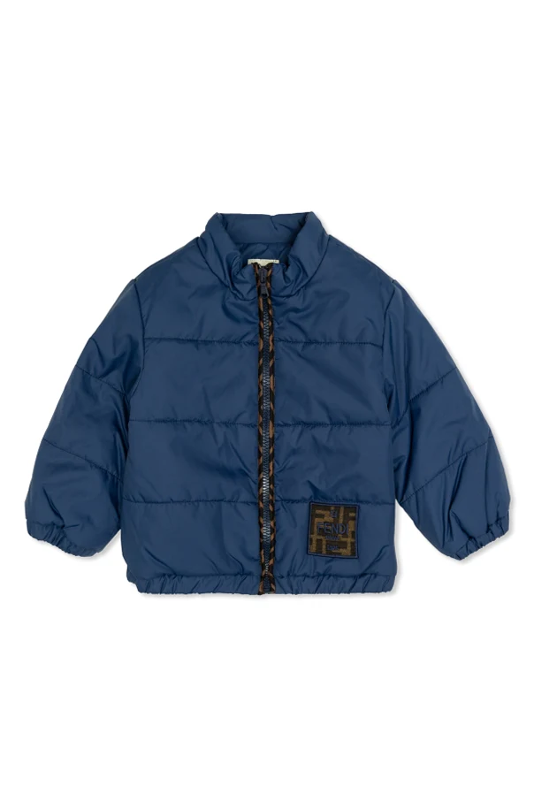 MARINEBLAU Wattierte Jacke mit Logo-Patch