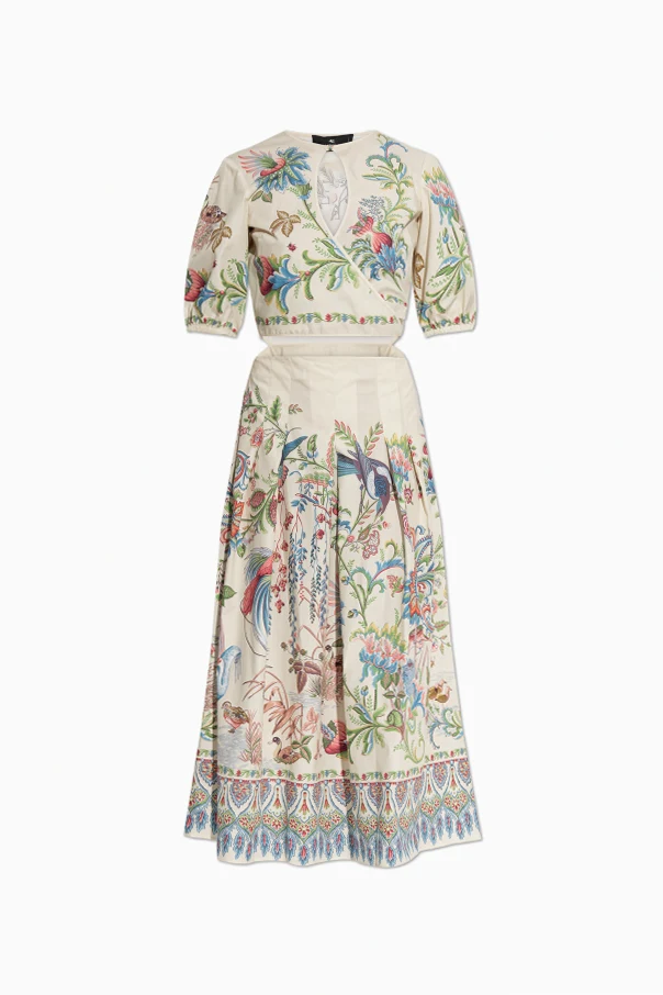 CREME Kleid mit Taillenschlitz