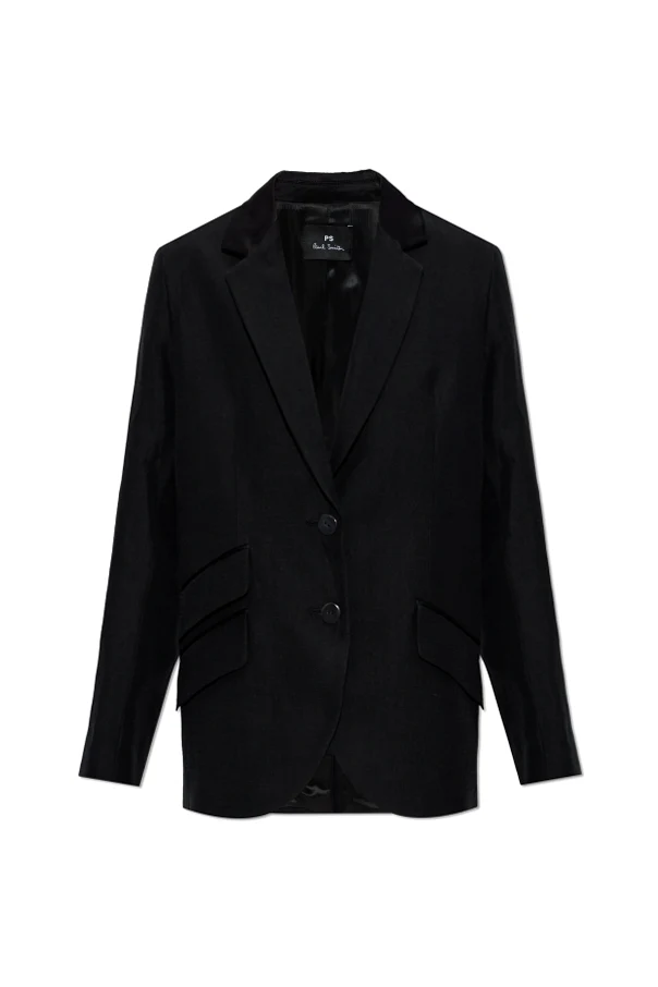 SCHWARZ Sakko mit einfachem Schlitz