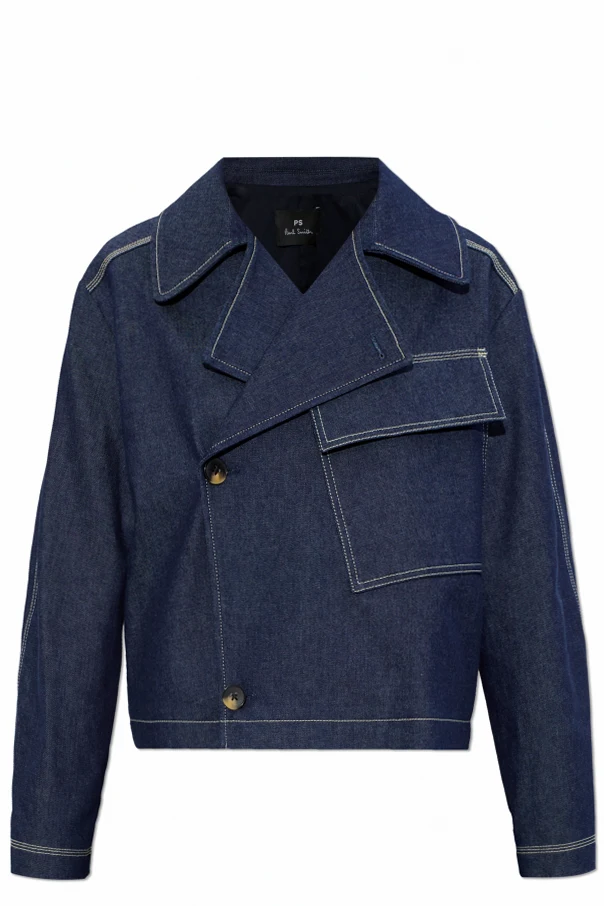 NAVY BLUE Double-breasted denim jacket