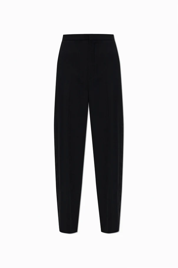 BLACK Straight-leg wool pants