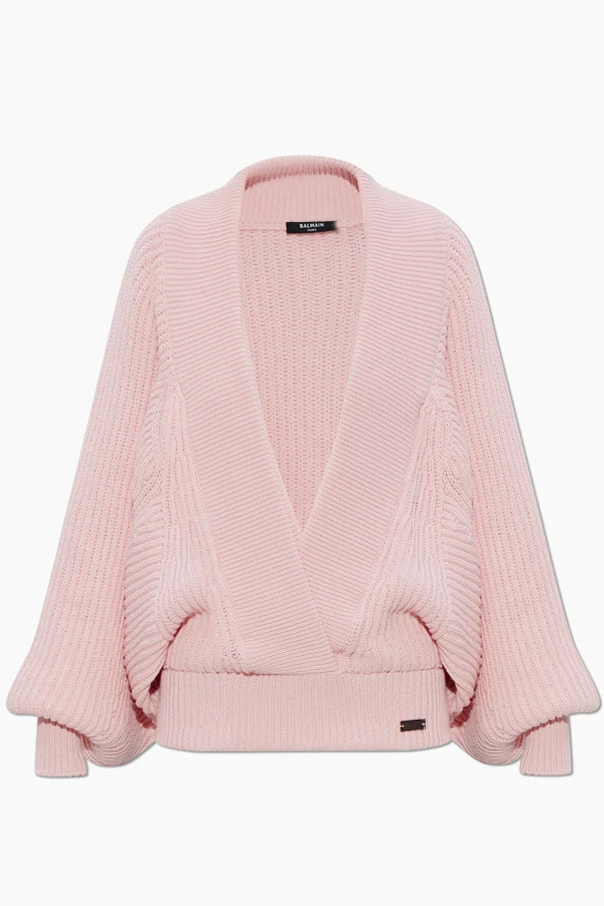 RÓŻOWY Sweter o luźnym kroju