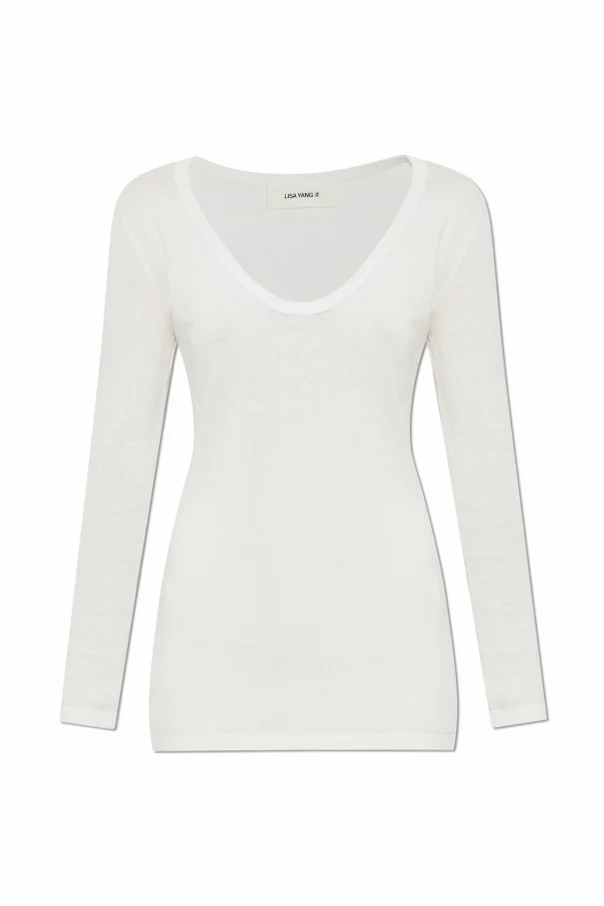 WEISS Top mit Kaschmir-Anteil „Amalea“