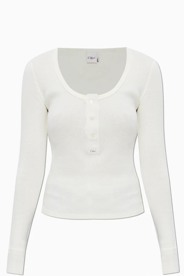 WEISS Top mit Rundhalsausschnitt
