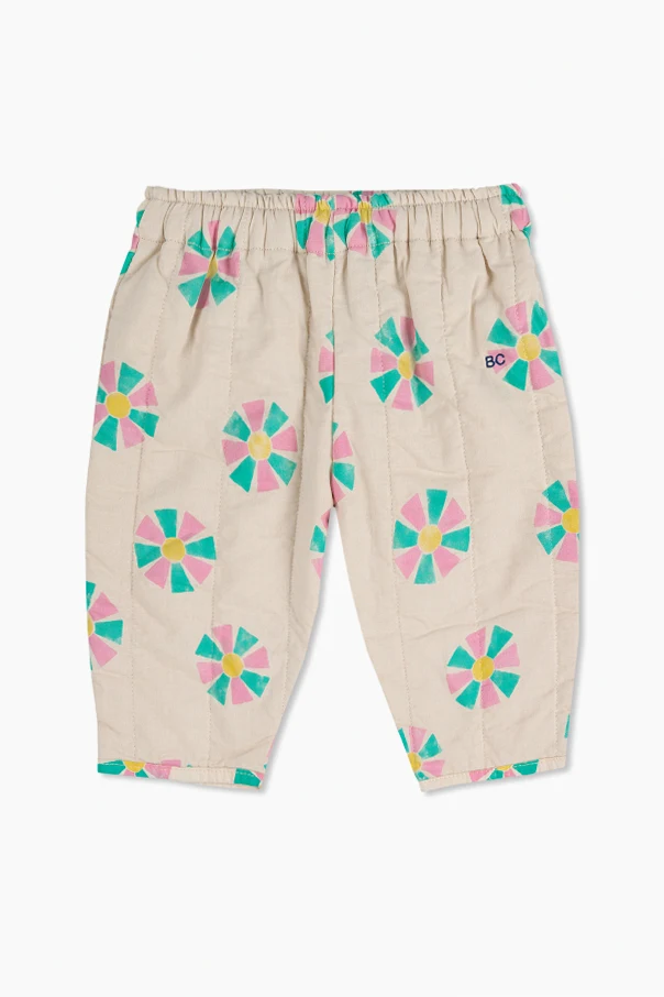 cream Insulated pants with print