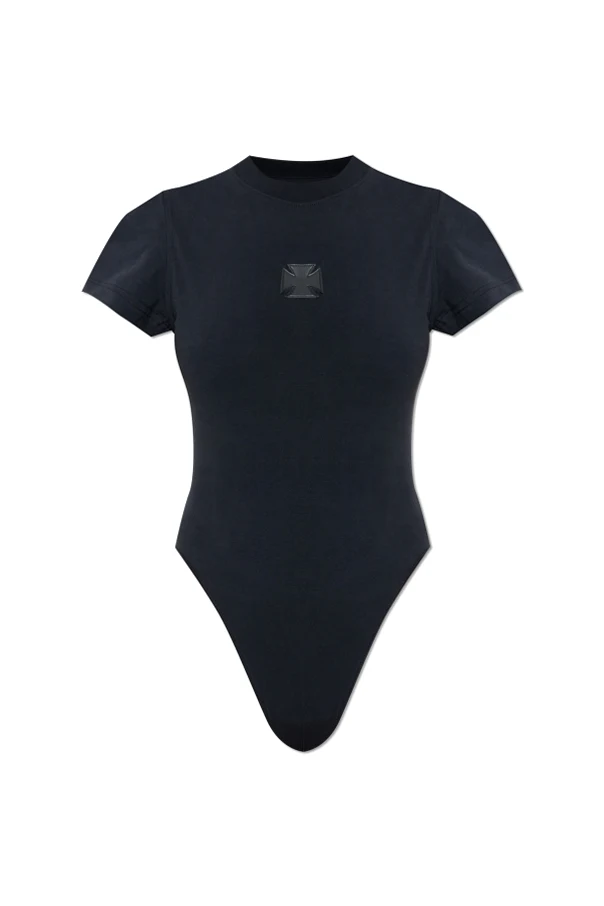 SCHWARZ Body mit Aufnäher