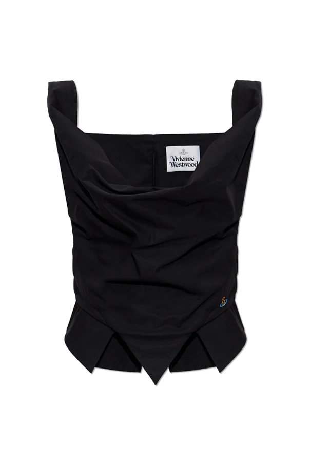 CZARNY Top bez rękawów