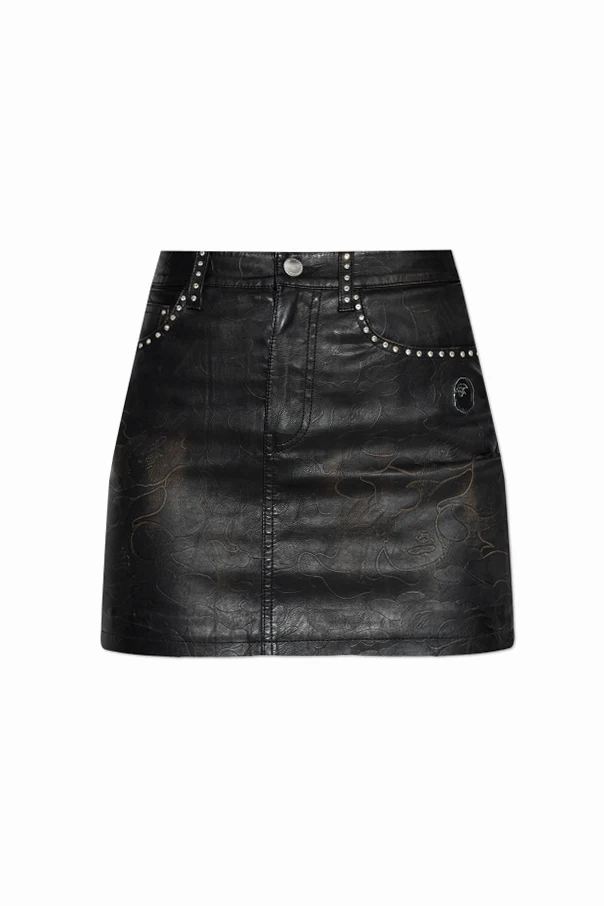 BLACK Eco-leather skirt