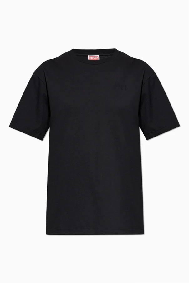 CZARNY T-shirt z logo