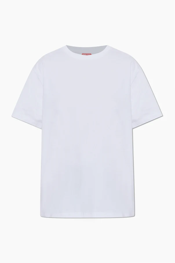 BIAŁY  T-shirt z naszywką