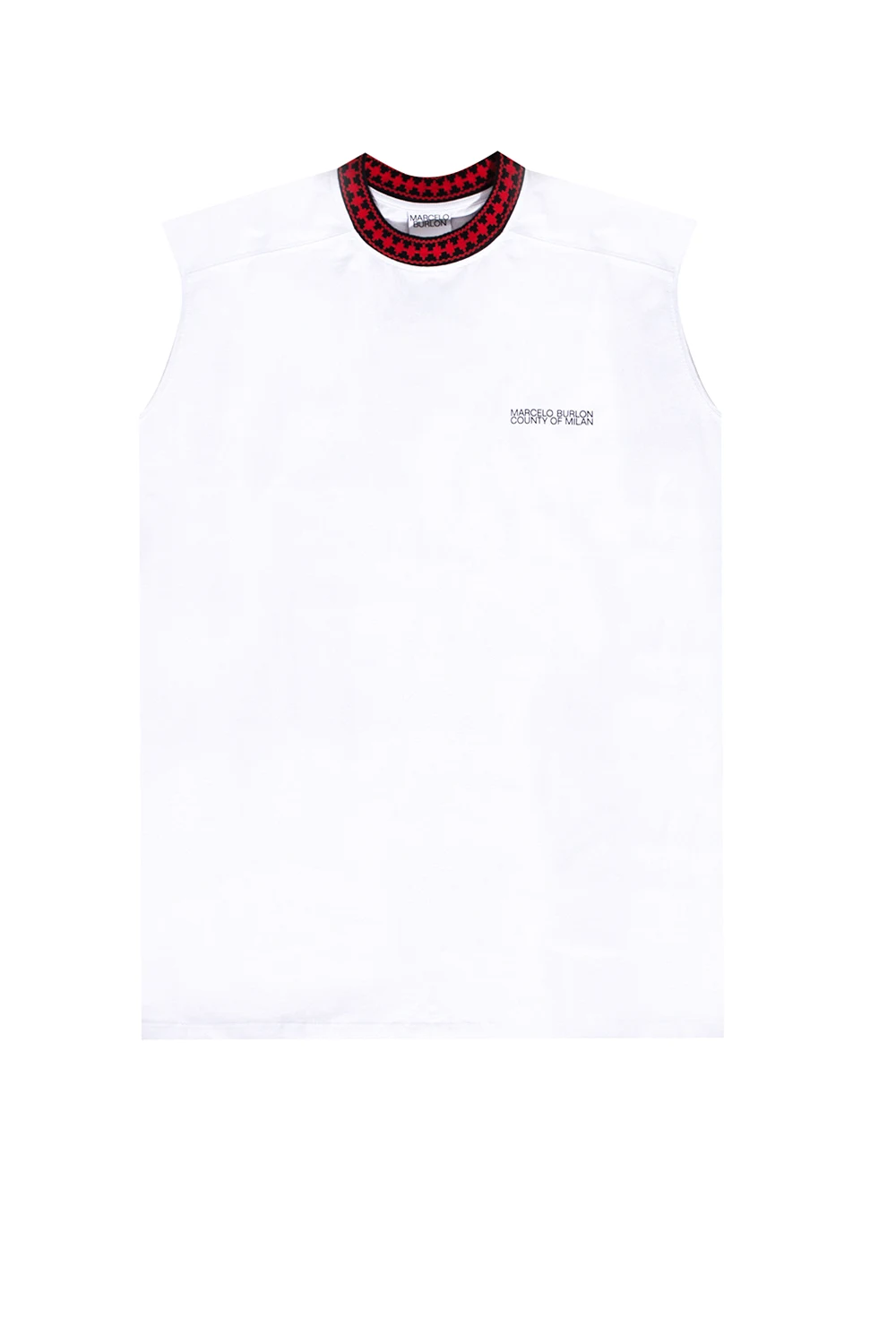 Printed sleeveless T-shirt