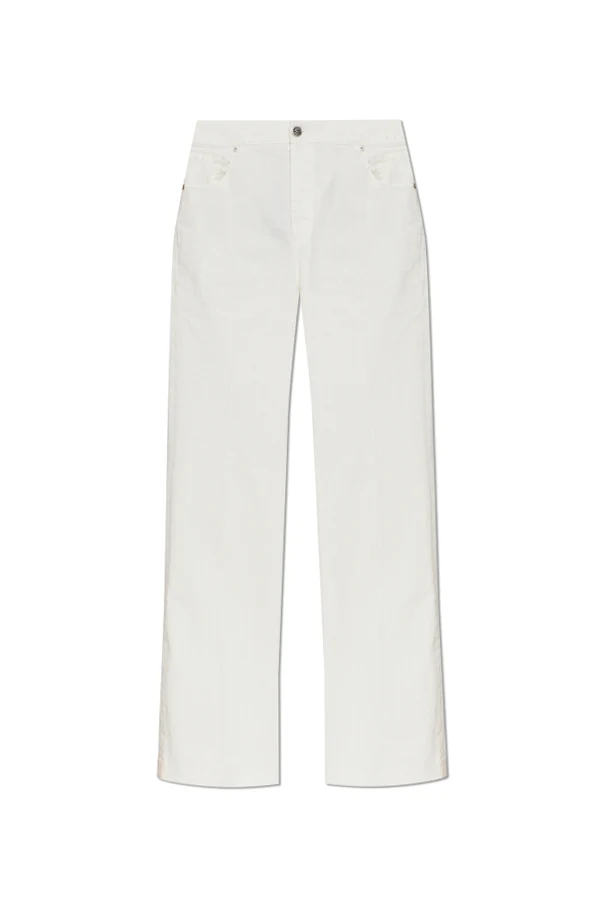 WHITE Jeans with flared legs