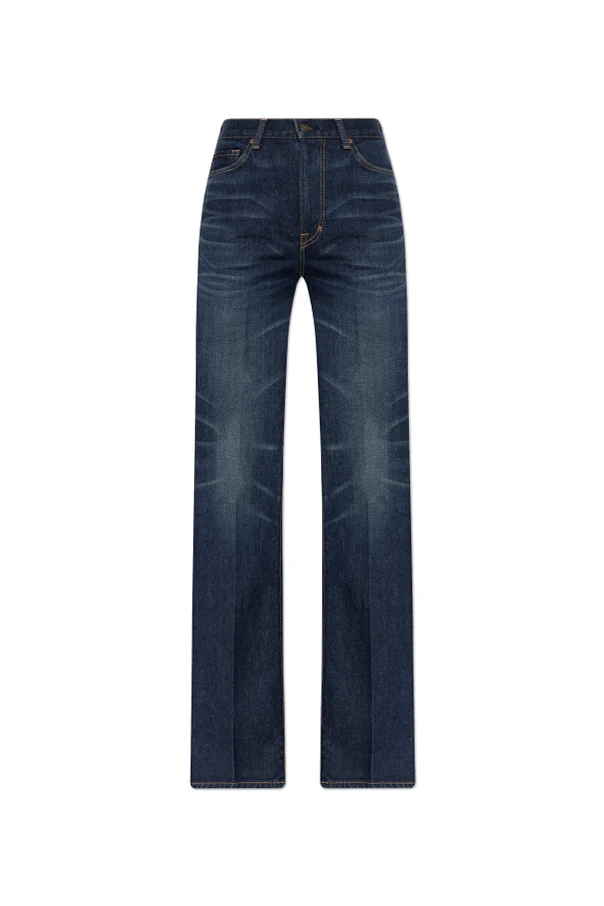 MARINEBLAU Jeans mit Abschürfungen