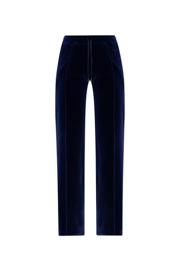 NAVY BLUE Velour sweatpants