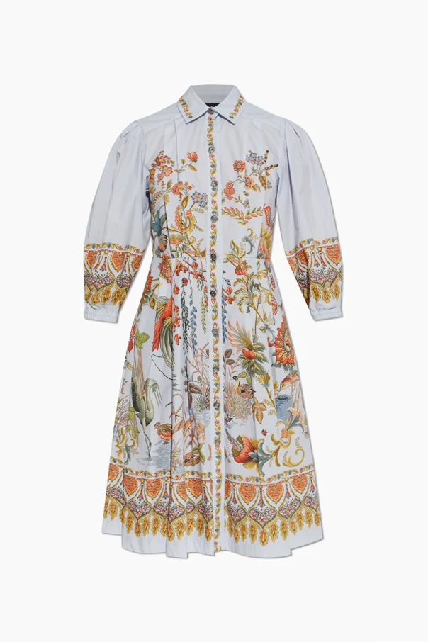 HELLBLAU Kleid mit buntem Print