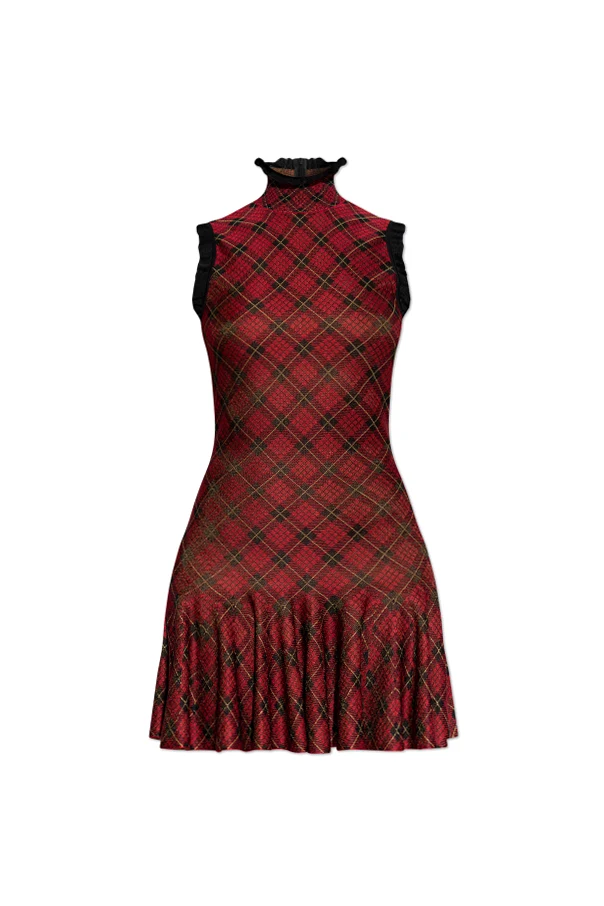 ROT Kleid mit Karomuster