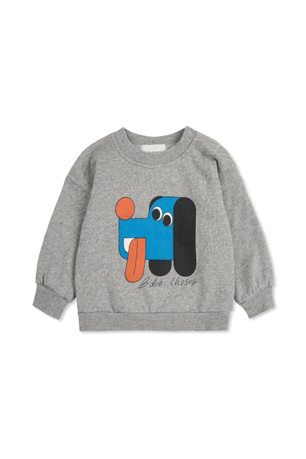 GREY Sweatshirt with colorful print
