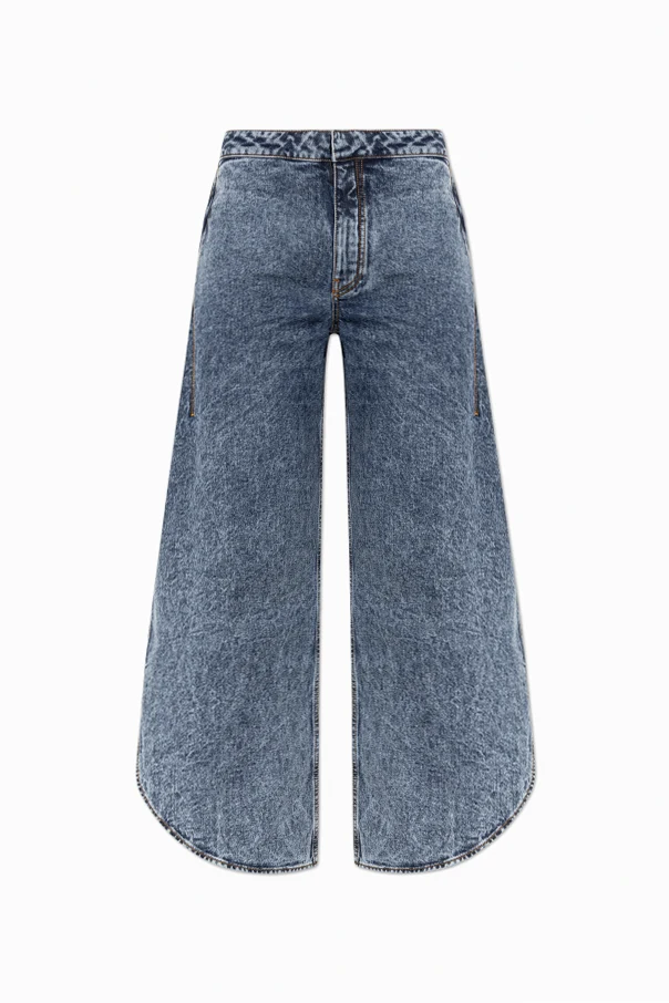 BLAU Jeans mit Schlitz an den Beinabschlüssen