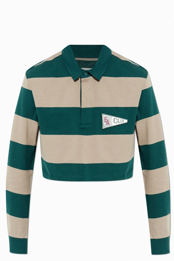 GREEN Short polo with patch