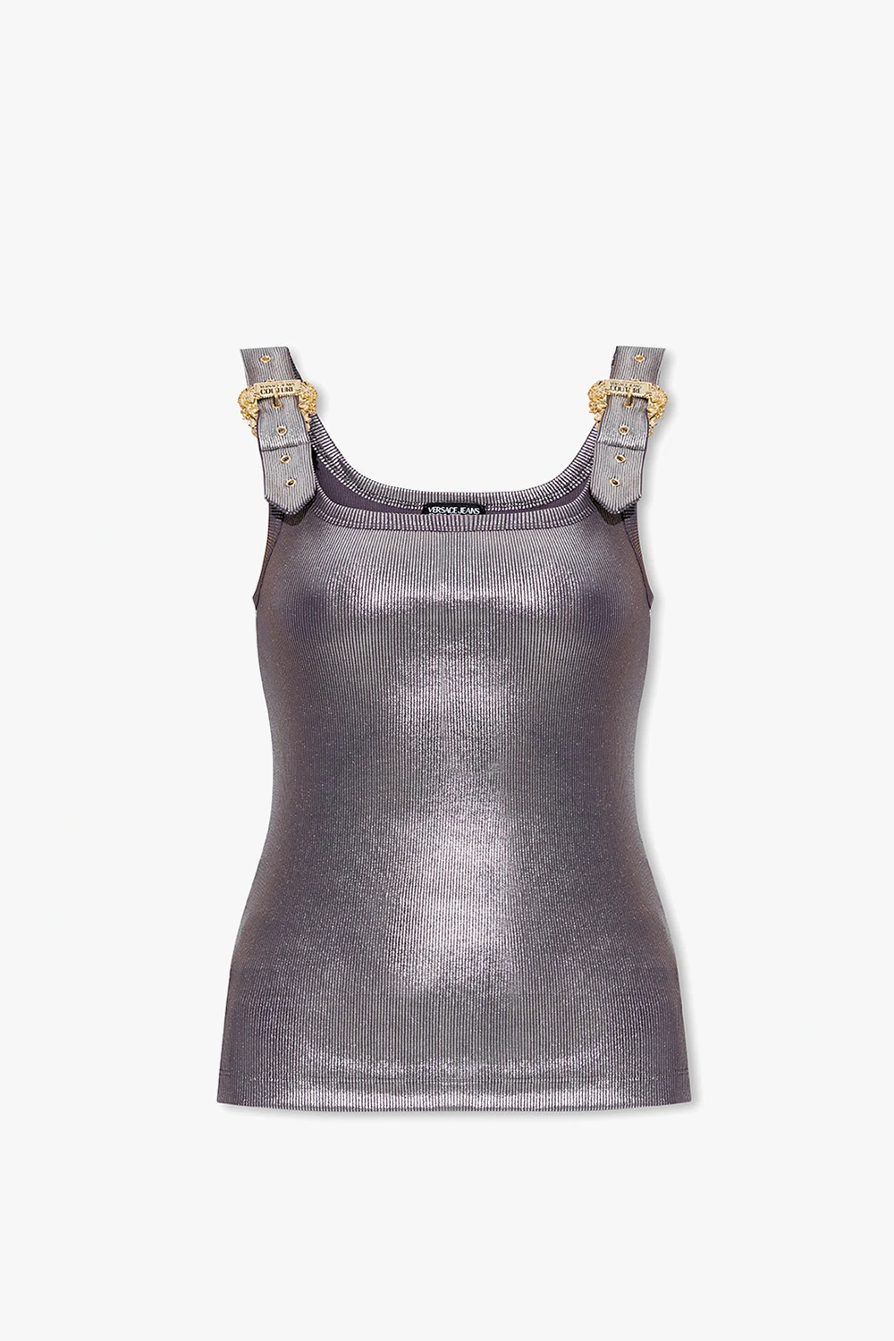 Glossy ribbed top