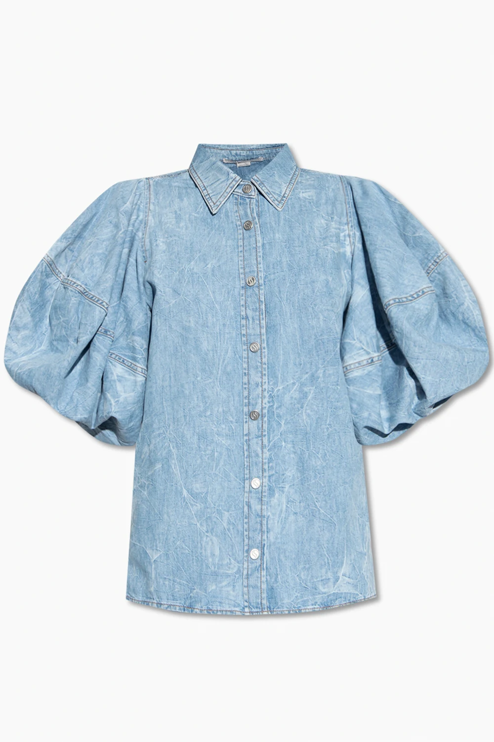 Shirt with puff sleeves
