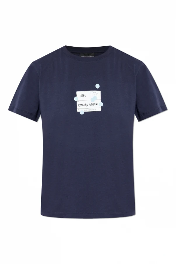 NAVY BLUE T-shirt with print
