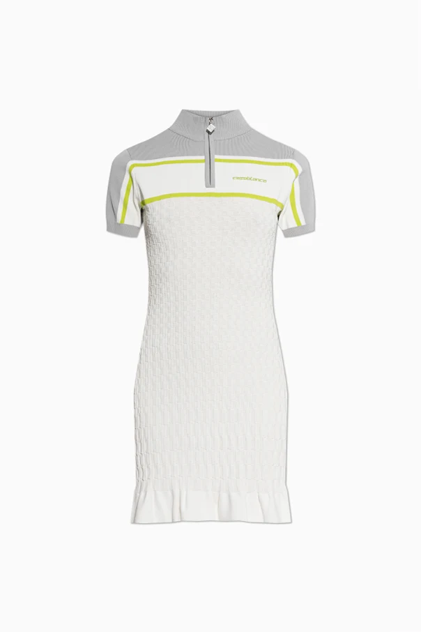 WEISS Kleid mit Logo