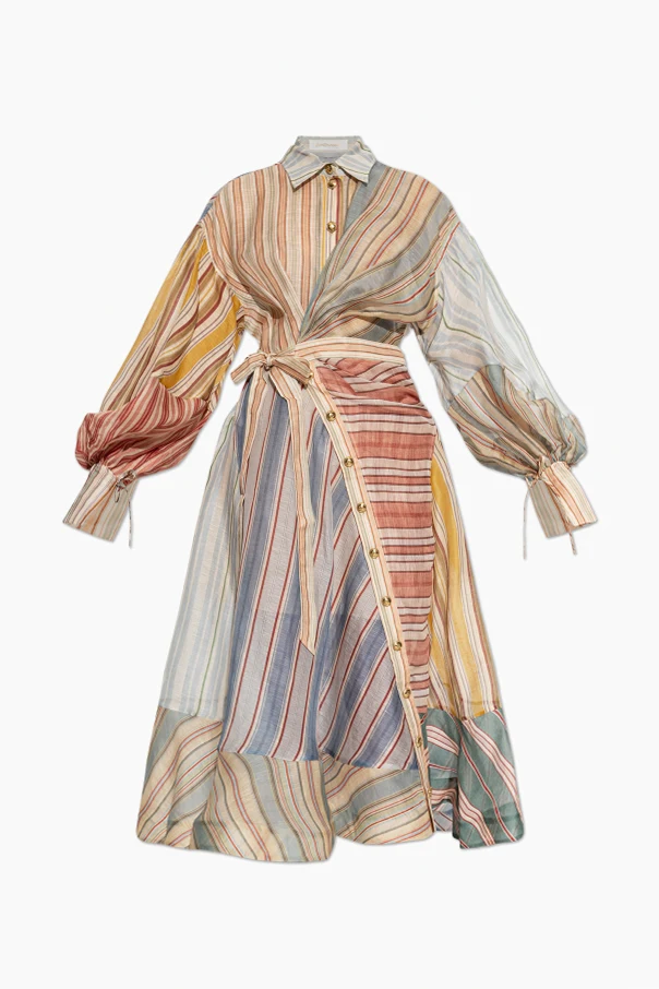 MEHRFARBIG Kleid mit Streifenmuster