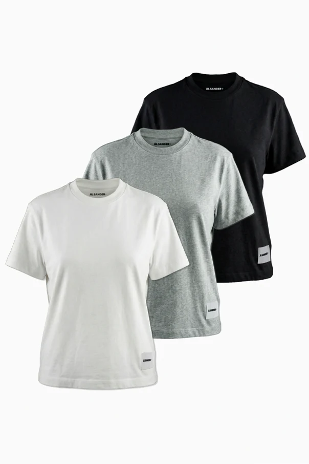 MEHRFARBIG Dreierpack T-Shirts mit Logo
