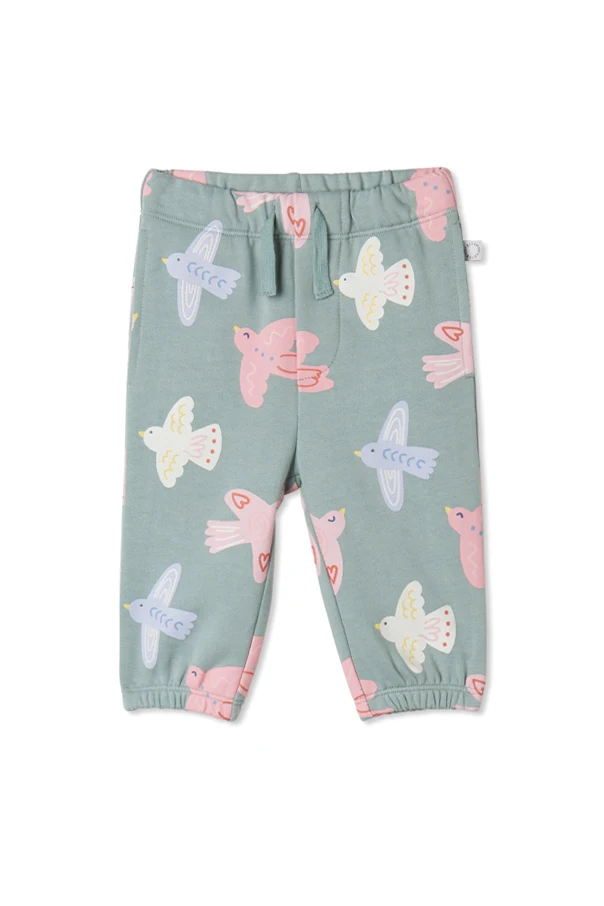 GREEN Sweatpants with print