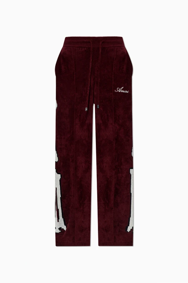 BURGUNDY Wide-leg sweatpants