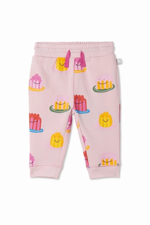 PINK Sweatpants with colorful print