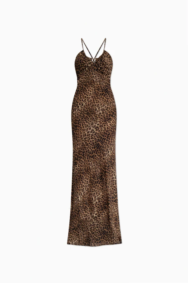 BROWN Off-shoulder dress ‘Jacey’