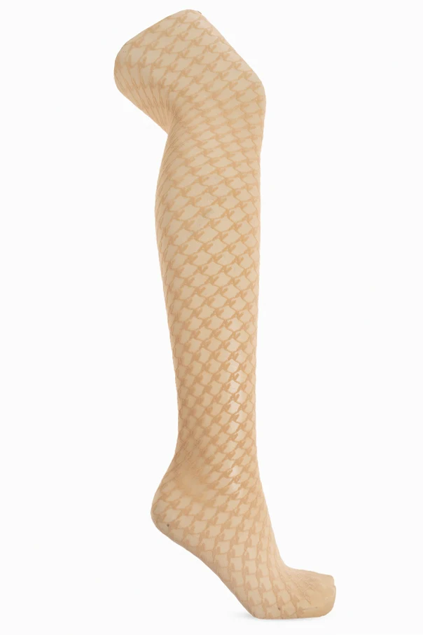 beige Monogram tights