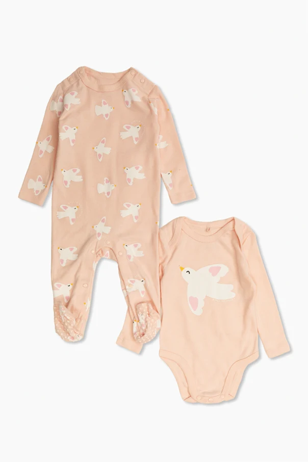 PINK Baby set: bodysuit and sleepsuit
