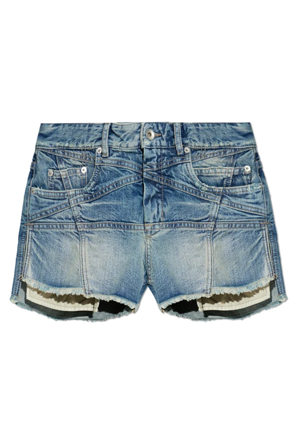 BLAU Jeansshorts mit "Vintage"-Effekt