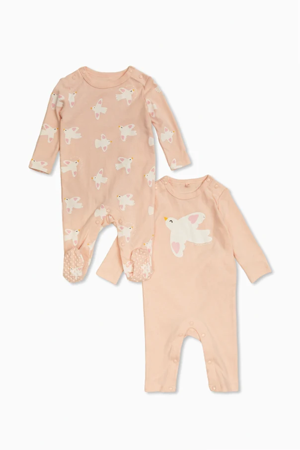 beige Two-pack of baby rompers