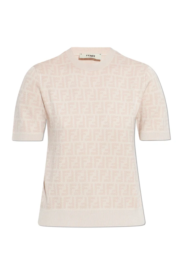 RÓŻOWY T-shirt z monogramem