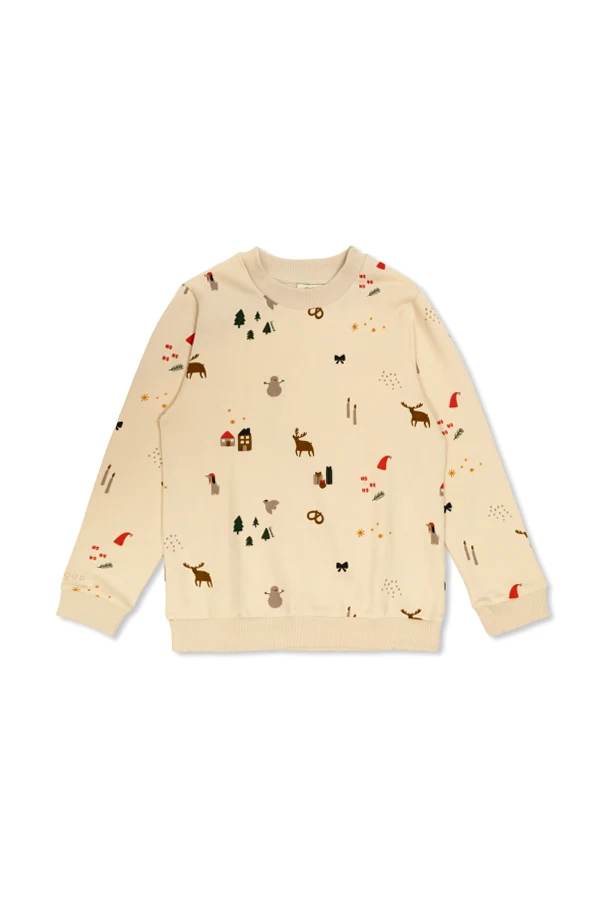 CREME Sweatshirt mit Muster