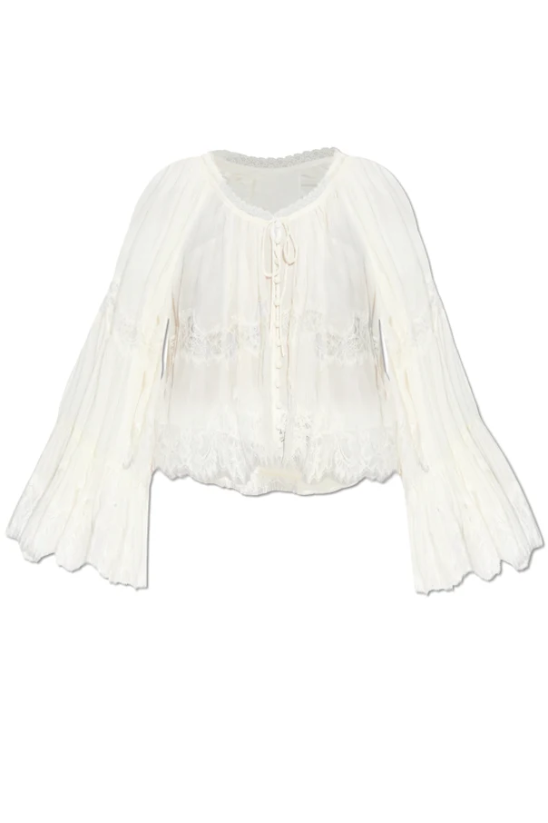 cream Silk top ‘Darline’