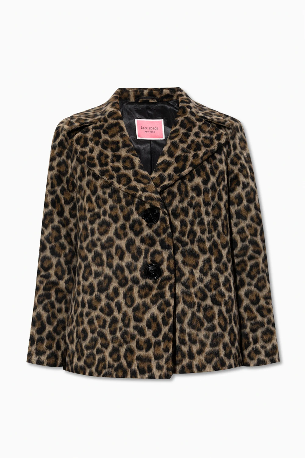 Short coat with animal pattern